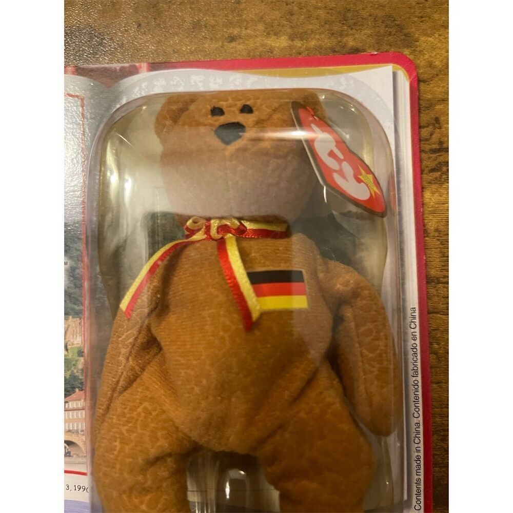 Germania the Bear Ty Teenie Beanie Baby McDonald's 1999 Sealed